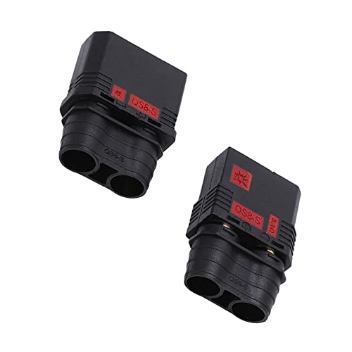 Set Connettori QS8-S Maschio e Femmina, Antiscintilla Alta Corrente 130A-200A 600V con Contatti in Rame Placcato Oro 8mm per Droni, Modelli RC, E-Bike