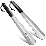 2PCS CHAUSSE PIED MÉTAL: Recevez un set complet avec un chausse-pied long de 30CM(12pouces)en acier inoxydable. Le modèle 30CM réduit le besoin de se pencher pour les seniors et adultes,adapte parfaitement aux sacs à main ou trousses de voyage.