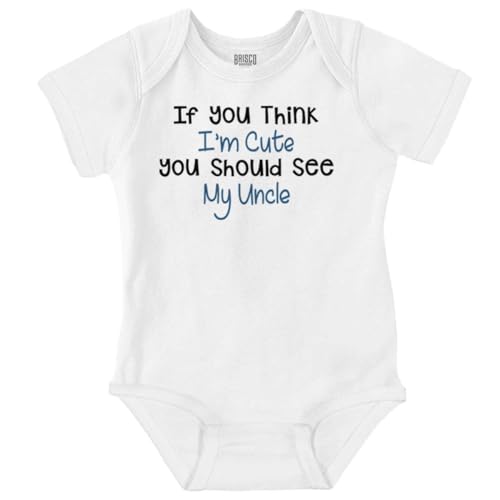 Brisco Brands Think Im Cute You Should See Uncle Baby Romper Boys or Girls