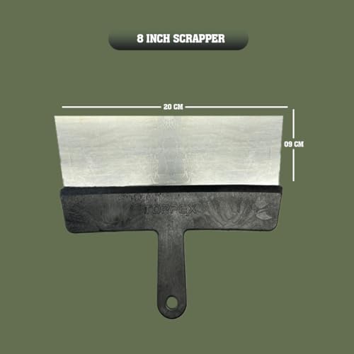 Image of 8 Inch / 200 mm Stainless Steel Scraper Cutter Multi-Purpose Kitchen Filling Knife with Plastic Handle