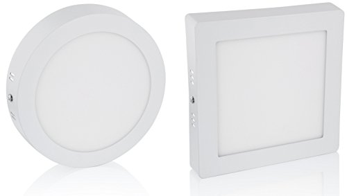 Preisvergleich Produktbild Ultraslim LED Aufbau Panel 230V - Aluminium-Druckguss (6W - eckig - warmweiß)