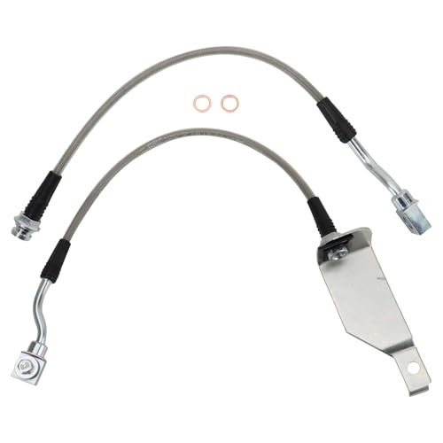 Image of TRQ Performance Rear Performance Brake Hose Set Compatible with Chevrolet GMC