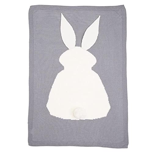 Couverture pour enfants tricotée literie lapin accessoire de lit bébé modèle C-3