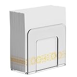 Yieach 5x5 Upright Clear Napkin Holder for Party,Bar,Small Vertical Standing Lucite Napkin Holder for 5x5 & 8x8 Floral Paper Napkins,Modern Plastic Cocktail Napkins Holder for Dining Room Decor,1 Pack