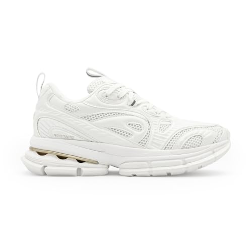 Image of Red Tape Women's Sneakers Grey Black Mesh Pu Round Toe Lace-Up