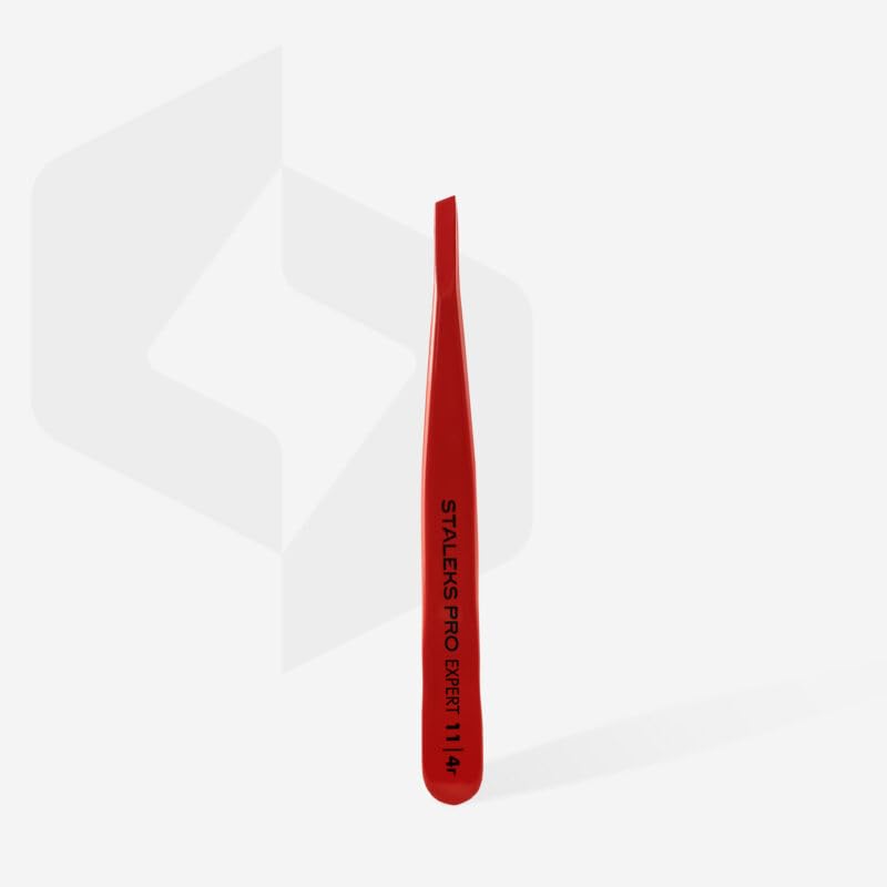 STALEKS PRO Eyebrow tweezers red EXPERT 11 TYPE 4r (narrow beveled)-image-21