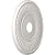 Ekena Millwork CMP19BEGBW Berkshire Thermoformed PVC Ceiling Medallion (Fits Canopies up to 8 3/8"), 19"OD x 3 1/2"ID x 1"P, UltraCover Satin Blossom White