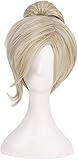NICHANGHUA Cosplay Wig Angela Mercy Wig Short NEN Blonde Ponytail Heat Resistant Synthetic Hair Wig...
