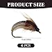 ywzmsd 6Pcs Fly Fishing Flies Realistic Nymph Scud Fly Fishing Lures with Hook Artificial Insect Bait Lure for Fresh Water, Saltwater Trout Flies