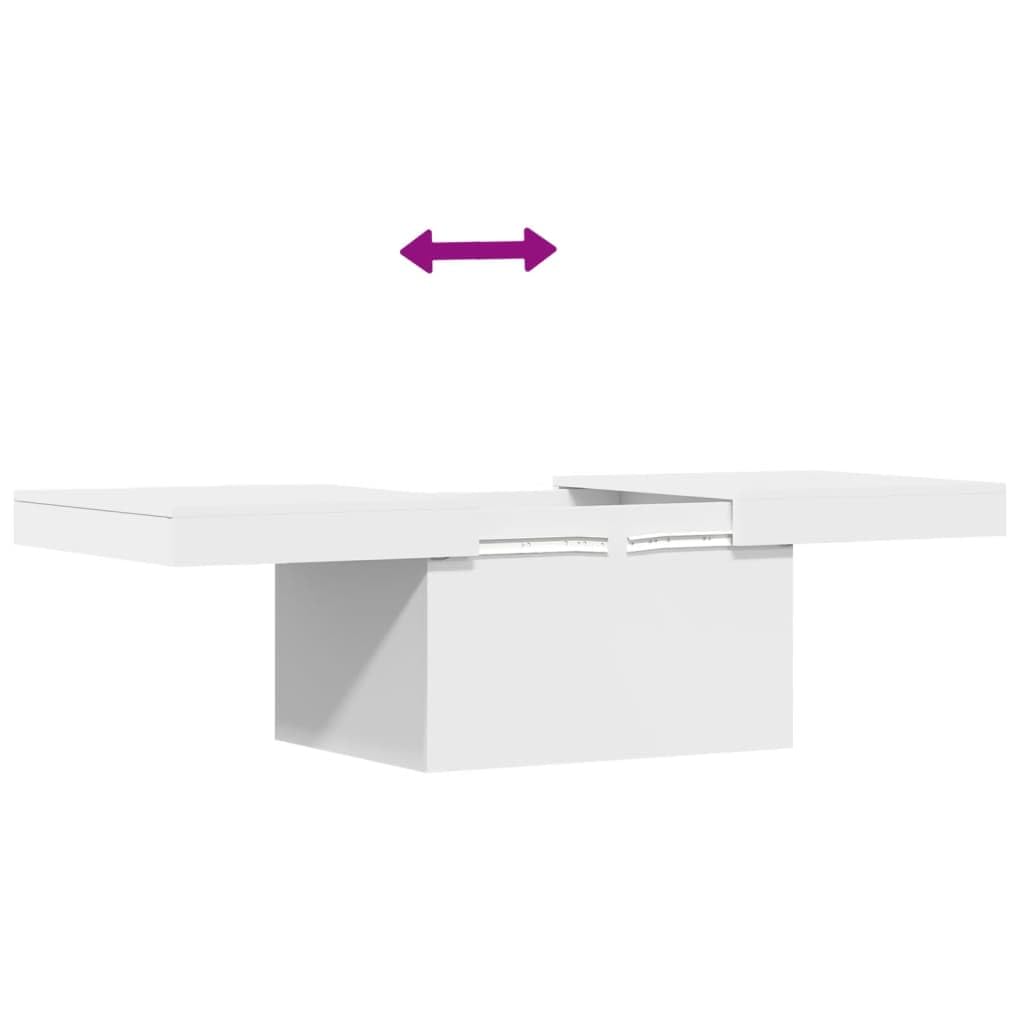 vidaXL Mesa de Centro Madera de ingeniería Blanco 100x55x40 cm