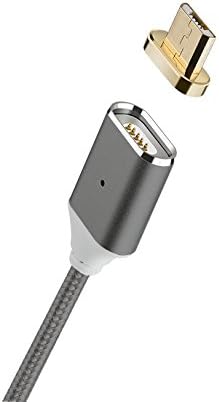 NetDot 3 Pack 2nd Generation 5ft USB Fast Charging Magnetic Micro USB Cable with LED Indicator Compatible with Android Device (5 feet/3 Gray)