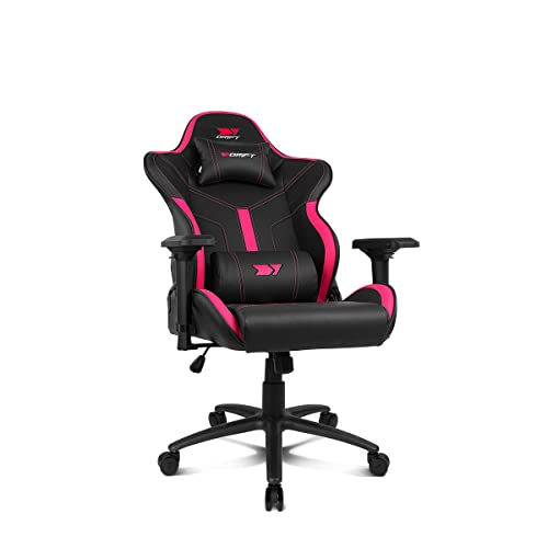 DRIFT GAMING DR350 – Ergonomischer Profi-Gaming-Stuhl mit 4D-Armlehnen, Lenden- und Nackenkissen, 135° neigbar, Leise Rollen, Schwarz-Rosa – Bild 6