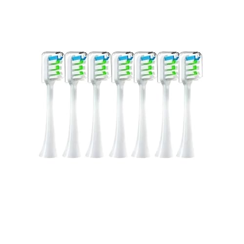 OUTIFUOSSR Electric Toothbrush Heads, Compatible for Xiaomi SOOCAS X3 X5 X3U X1 V1 V2 Replacement Nozzles with Anti-dust Cap(7pcs White)