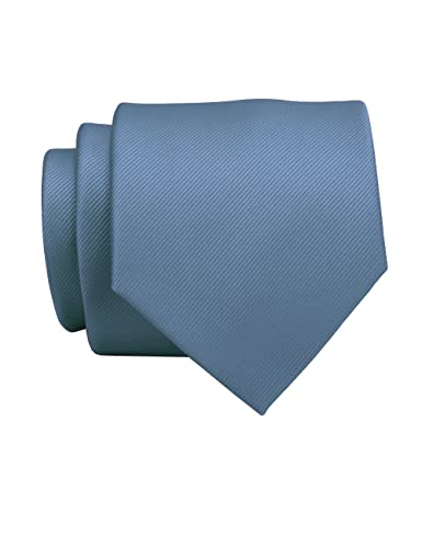 Image of GUSLESON 3.15 inch(8cm) Solid Color Necktie and Pocket Square Cufflinks Sets For Men + Gift Box