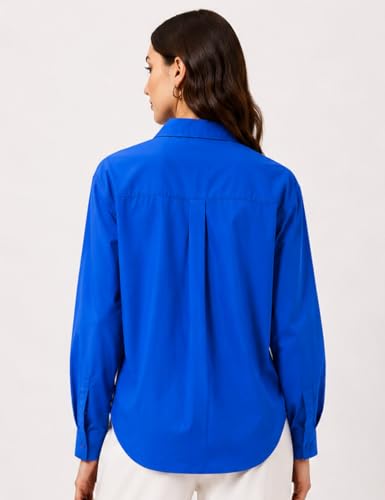 Image of FYLTR Women's Oversized Solid Shirt - 100% Cotton | Full Sleeve | Oversized Fit | Shirts for Women