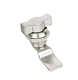 MS714-2 Stainless Steel Electric Cabinet Box T-Type Swivel Lock Engineering Lock Industrial Equipment Cabinet Door Handle Lock 1Pcs