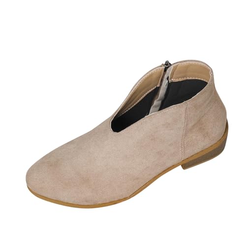 Bottes courtes beiges en 39.5 EU pour soulager les pieds sensibles en hiver