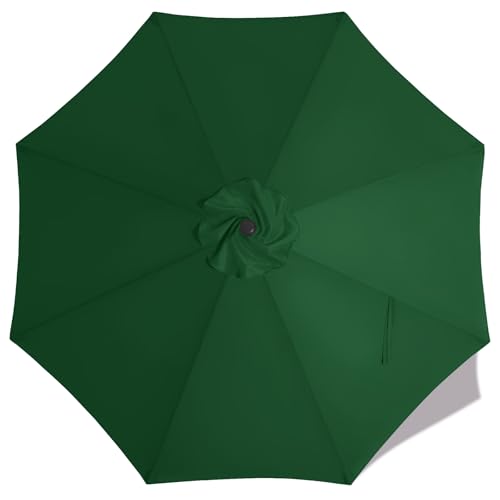 Image of MASTERCANOPY Patio Umbrella 10 ft Replacement Canopy for 8 Ribs-Forest Green Canopy Only