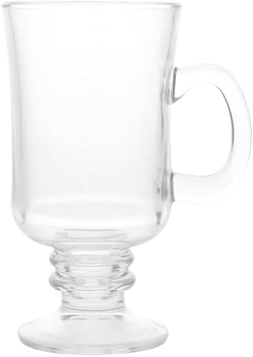 Clear Glass Irish Coffee Mug 8oz set of 2