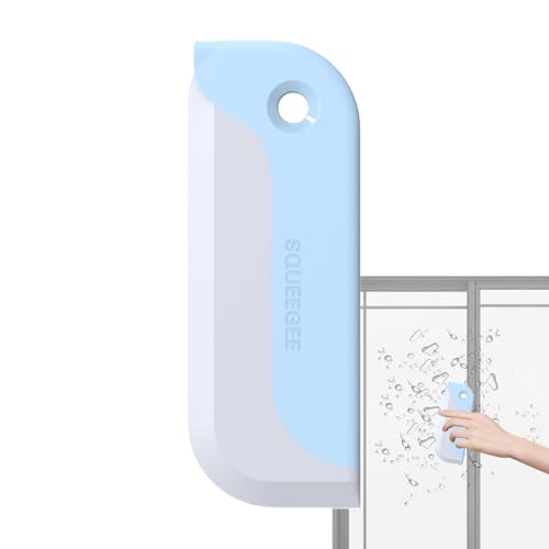 Escobilla de baño – Prevención de manchas de agua, rascador de encimera con forma de pájaro, herramienta ergonómica de limpieza de vidrio de ducha, estuche de accesorios de succión que ahorra espacio