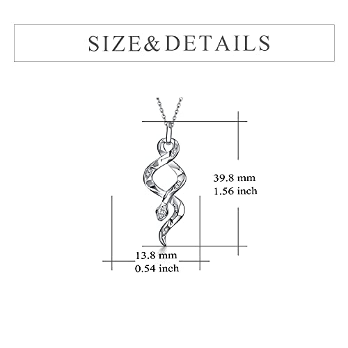 YFN Snake Pendant Necklace Gothic Jewelry Sterling Silver Animal Snake Necklaces for Women Men4