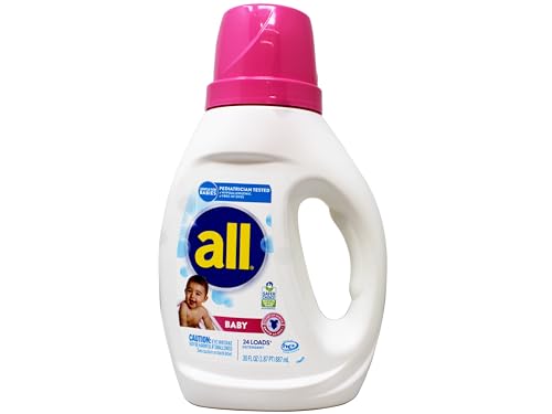 Image of All Liquid Laundry Detergent, Gentle for Baby, 24 Loads, 30 fl oz