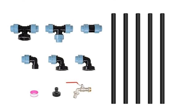 Adapter IBC z mosiężną szyjką do 3 zbiorników IBC obok siebie/zbiorników na deszczówkę w zestawie 3/4" łabędzia szyja ogrodowa kran wylotowy złącze śrubowe wąż wąż do zbiornika na deszczówkę