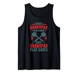 Dart Player Cool Grandpas Play Darts Tank Top