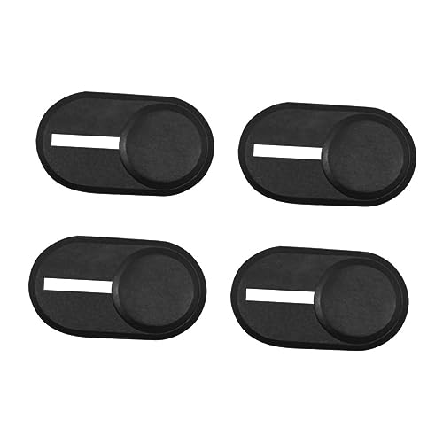 Mobestech ノートパソコン用ウェブカメラカバー プライバシー保護 スライド式デザイン 強力な粘着力 盗撮防止 タブレット スマートフォン対応 ブラック 4個セット