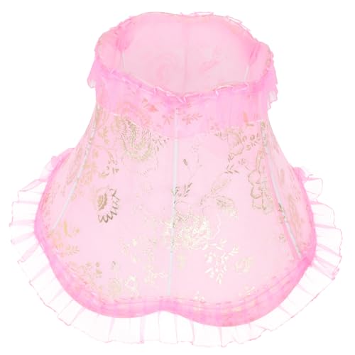 SHINEOFI Lámpara De Mesa De Pantalla De Lámpara Retro Tonos De Lámparas Para Lámparas De Mesa Pantallas Lámpara De La Vendimia Pantalla De Lámpara Bordada Pantalla De La Vendimia Metal Rosa