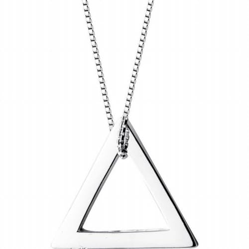 Chaîne de collier personnalisée et pendentif triangle géométrique moderne