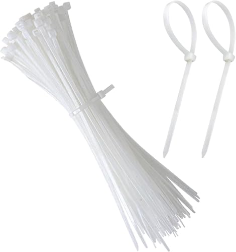 Image of bvslf 300 MM x 3.6 MM | 100 PCS | Heavy Duty Strong 30 cm Long Self Locking Cable Zip Tie for Cable Management Luggage Packing Electrical Lock Cable Tie | 12 inch Premium Nylon Zip Ties | White