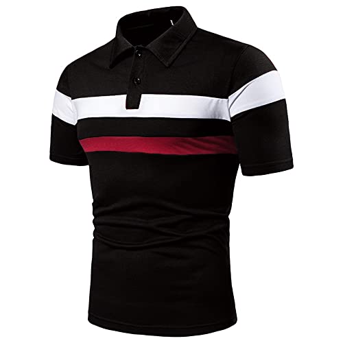 Camisetas polo casuales para hombre HHGKED, estilo slim, manga corta, para golf y uso diario miniatura 2