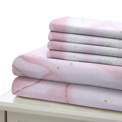 Parure de lit super douce rose en microfibre résistante avec fermeture éclair pratique 200x200