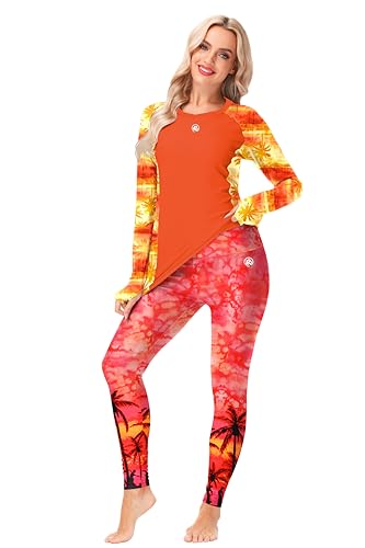 Image of AOBUTE Women Swim Pants UPF 50+ Rash Guard Pants High Waisted Swimming Leggings