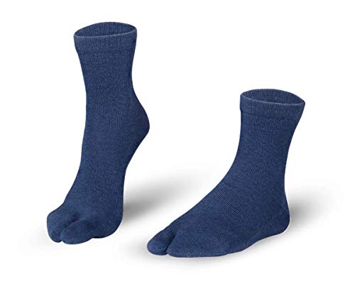 KNITIDO Everyday Cotton & Merino Melange| Chaussettes 5 doigts chaudes et moelleuses en coton et laine mérinos