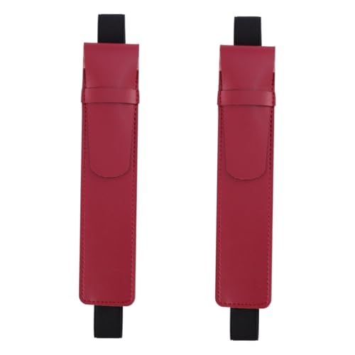 2pezzi Custodia Pu Per Penna Stilo Borsa Protettiva Leggera e Compatta Design Pratico Con Fascia Elastico Per Scrittura e Conservazione Di Penne Stilografiche e Accessori Per