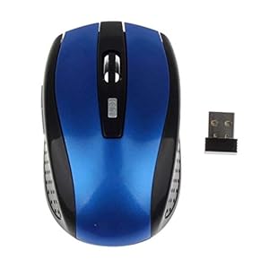 Draagbare 2.4G draadloze optische muis muizen voor computer pc laptop gamer blauw blauw