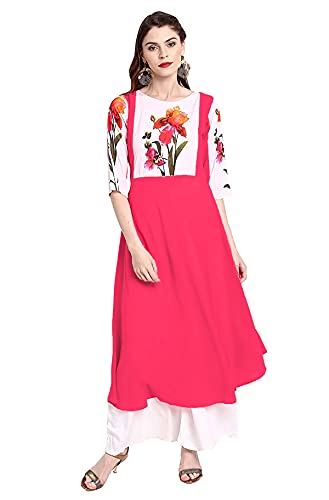 Image of ALC Creation Women's Crepe Printed A-Line Kurti