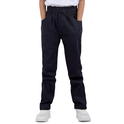 Pantalón chino para niño estilo jogger cargo recto ideal como uniforme y ropa escolar pull on 2