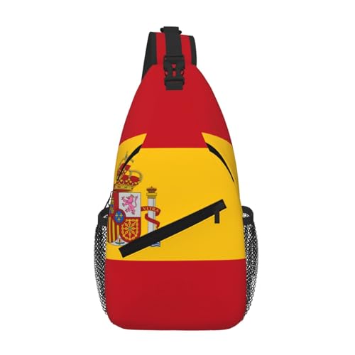 Sac de poitrine homme drapeau espagnol sacoche téléphone voyage