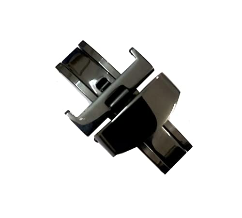 Image of 14mm 16mm 18mm 20mm 22mm Butterfly Push Type Stainless Steel Silver Rose Golden Black Deployment Buckle Clasp Fits Leather Rubber Watch Band Strap
