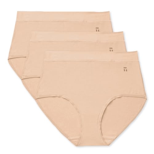 Tommy John Cool Cotton Women's Underwear, High Rise Briefs, Fabric Breathable Underwear, High Waisted Full Coverage Panties