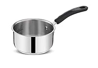 Lagostina Pratica Casseruola in Acciaio 18/10 con Manico Lungo in Silicone, Pentola per Induzione, Gas e Forno fino a 210&deg;, 14 cm