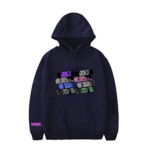 Kpop AESPA Hoodie New Album Black Mamba Sweatshirt Winter Karina Giselle Pullover 4XL Darkblue 01
