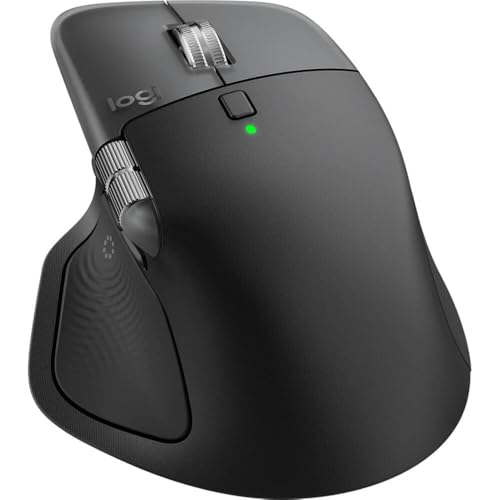 Image of Logitech MX Master 4 for Mac, Ergonomic Bluetooth Mouse with Advanced Performance Haptic Feedback, Ultra-Fast Scrolling, USB-C Charging, MacOS, iPadOS, Windows - Space Black