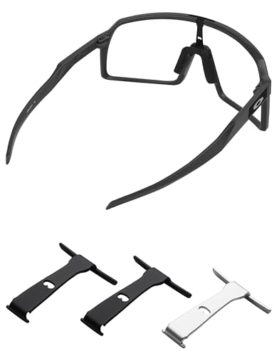 Image of Metallic Replacement Wicket for Oakley Sutro OO9406 /Sutro Asian Fit OO9406A /Sutro S OO9462 Sunglasses - Black+Black+Silver