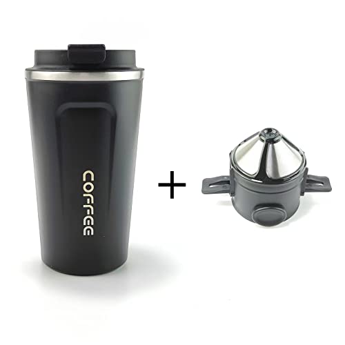 Kit*garrafa Copo Térmico Inox Anti-vazamento Café + Filtro