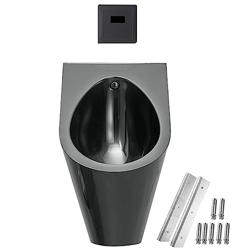 OTQEFTN Induction Wall Mounted Men's Urinals, Commercial Efficiency Flushing Urinal, Bathroom Toilet Urinal for Families Hotels Schools Public