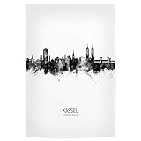 artboxONE Poster 30x20 cm Städte Kassel Skyline BW 